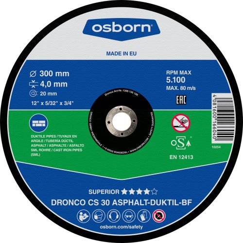 Řezný kotouč OSBORN - DRONCO na asfalt a stavební materiály Řezný kotouč OSBORN - DRONCO na asfalt a stavební materiály